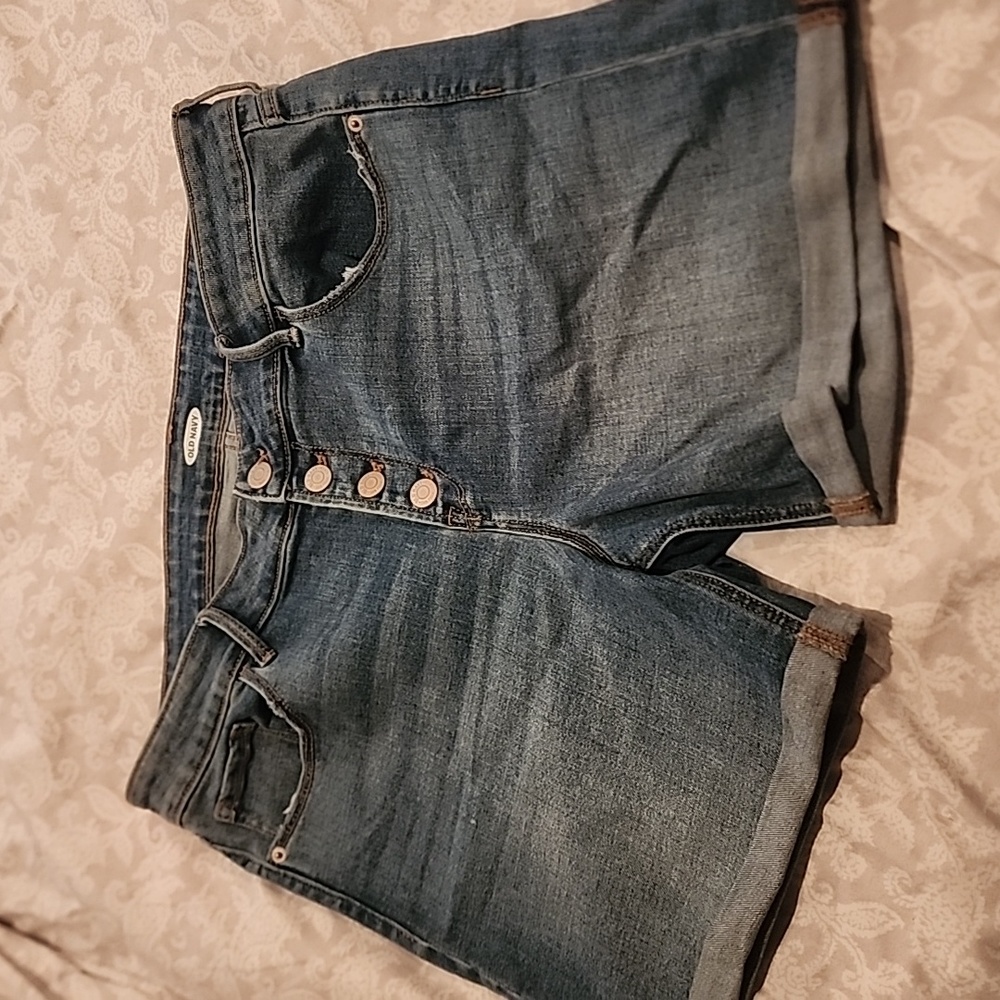 Women's button fly jean shorts